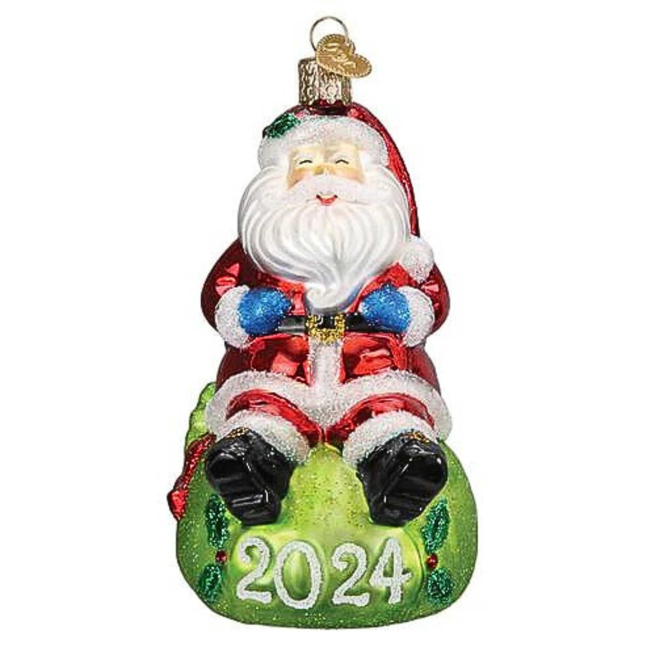 Old World Christmas 4.75 In 2024 Jovial Santa Christmas Tree Ornament , Christmas Decor Toy Sack Celebrate